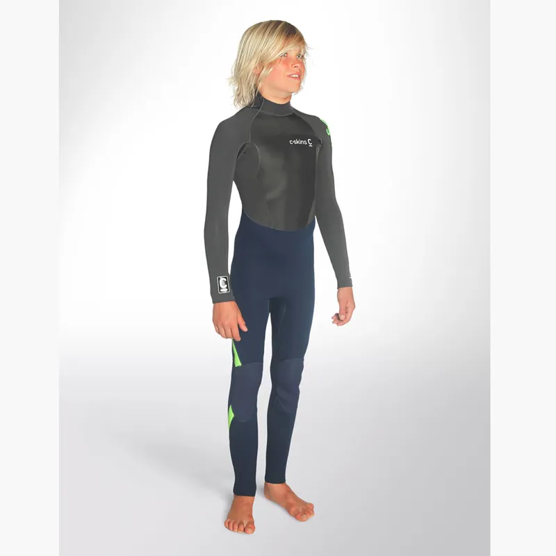 C-Skins Junior Legend 3/2 Back Zip Wetsuit Navy/Grey-1